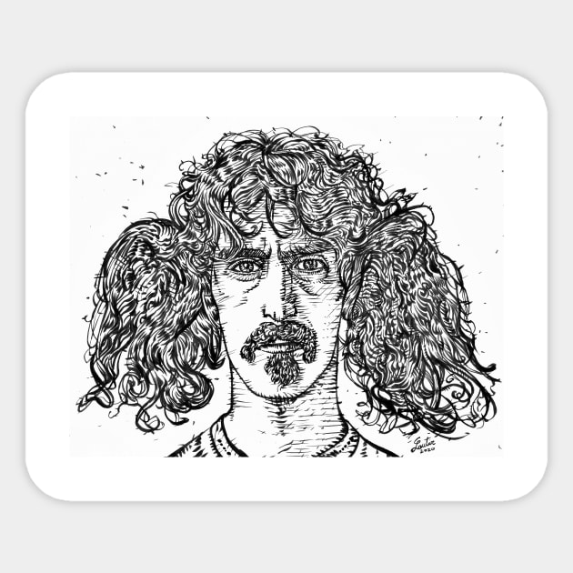 FRANK ZAPPA ink portrait Sticker by lautir